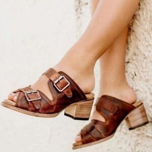 Freebird by Steven Tan Leather Buckle Sandals